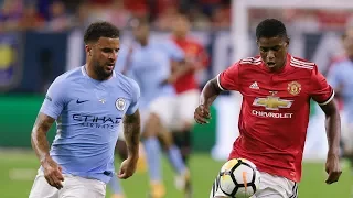 Marcus Rashford vs Kyle Walker • Speed Race || US Tour 2017/18