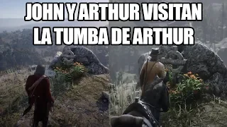 Red Dead Redemption 2 – John visitando la tumba de Arthur VS Arthur visitando la tumba de Arthur