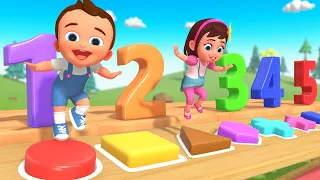 Learn Shapes & Numbers Wooden Slider Tumbling Toys | Preschool Kids Learning 3D Educational Toddler