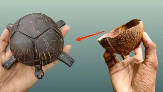 tortoise making with 5 minutes / with coconut shell
