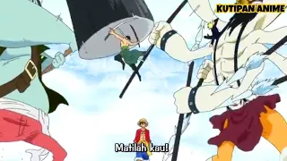 Zoro dan Sanji tak membiarkan Sang Kapten dihalangi!!!