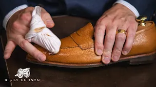 [ASMR] A Relaxing Shoe Shine On Some Casual Bespoke Loafers | 4K Binaural Mic | Kirby Allison