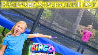 Trapped in Backyard Scavenger Hunt!!! BINGO!