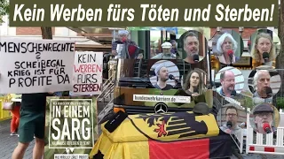 Stadtfest Münster: "Kein Werben fürs Sterben!" -  Protest gegen Bundeswehrpräsenz