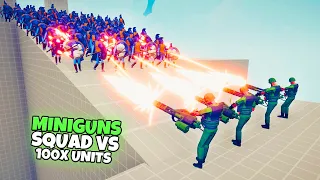 MINIGUNS SQUAD vs 100x UNITS | Totally Accurate Battle Simulator TABS Gameplay