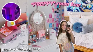 *preppy* Aesthetic room tour! 🐆💐TikTok + Pinterest inspired // Mia Elizabeth