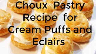 Choux  Pastry Recipe | How to make choux pastry