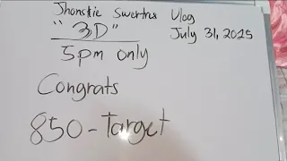 Swertres Hearing july 31,2022/Update ta 5pm/Big congrats 850 3D/165 STL MINDANAO/GOODLUCK ☺️