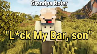 Grandpa ROIER being WILD for 12 mins on the QSMP (Quackity) Minecraft.