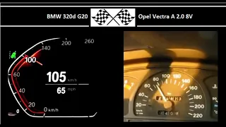 BMW 320d G20 VS. Opel Vectra A 2.0 8V - Acceleration 0-100km/h