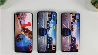 Xiaomi Poco X3 NFC vs Xiaomi Mi Note 10 Lite vs Oppo A93 | Video display, Speedtest Comparison
