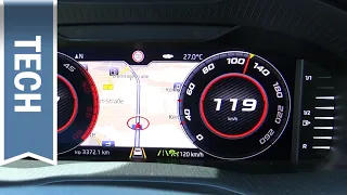 Virtuelles Cockpit / digitales Kombiinstrument im Skoda Kodiaq RS im Detail