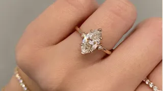 Gorgeous Rose Gold 1.59 Carat Marquise Diamond Engagement Ring - Bianca