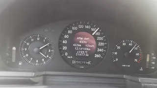 100-200km/h. Mercedes W211 e320 4matic