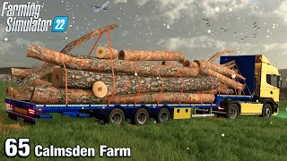 STEP FRAME TRAILER FOR LONG LOADS - Farming Simulator 22 FS22 Calmsden Farm Ep 65