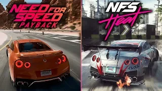 Need for Speed HEAT GAMEPLAY vs Payback - Car Sounds Comparison, Graphics and More!