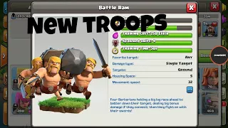 The battel ram barbarian party | new troops | how to attack | clash of clans