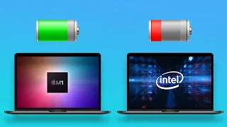 MacBook Pro 13" M1  vs  Intel: Battery Test