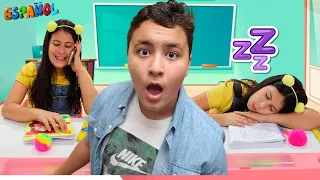 Maria Clara y JP aprenden las normas de conducta en el colegio