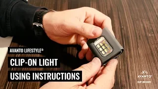 How to Recharge and Use AVANTO Lifestyle® Clip-On Light