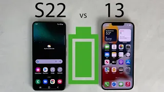 iPhone 13 vs Galaxy S22 Battery Life DRAIN Test