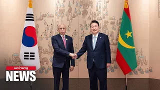 Pres. Yoon hosts AU chair and Mauritania's president for official summit