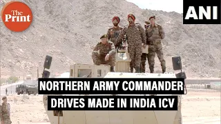 Leh: Northern Army Commander drives the Made in India Infantry Combat Vehicle