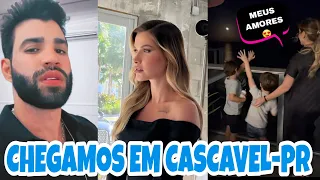 🔥GUSTTAVO LIMA CHEGA EM CASCAVEL-PR E ANDRESSA SUITA APRECIA A LUA AO LADO DOS FILHOS 😱