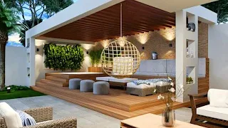 100 Modern Patio Design Ideas 2024 Backyard Garden Landscaping ideas| Home Rooftop Pergola Design P4