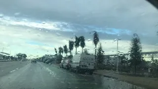 Driving around Pompano Beach, Florida residential neighborhood.