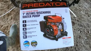 Predator 79cc Gasoline Engine, 1” Intake/Discharge Water Pump, (My First)