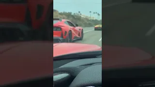 When the Mansory Ferrari 812 turns up behind the Lamborghini Centenario #shorts #rich #supercars