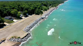 Beverly Shores Tour Stunning Shoreline & Miles Of Beach 4K Drone Footage Kemil Beach & Dunbar Beach