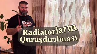 Radiatorların quraşdırılması.#Qış mövsümünə hazırlıq #radiator #kombi