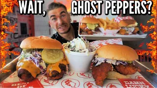 DEATHLY SPICY NASHVILLE HOT CHICKEN CHALLENGE (With Ghost Peppers) | Dallas Texas | Man Vs Food