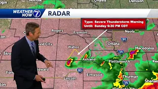 Tracking severe weather in the Omaha area Sunday evening