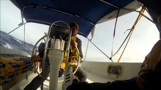 historia de un velero y sus tripulantes  rescatados a 40 millas de lanzarote, GoPro 3.