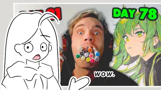 so pewdiepie started drawing... (artist reaction)