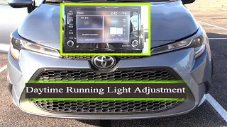 Toyota Corolla-17-22 How to turn off Daytime Running Lights!