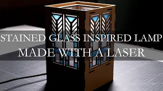 Stained Glass Window Lamp Made with a Laser Cutter