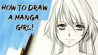 How to Draw a Manga girl [ Step-by-step Tutorial ]