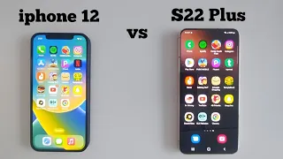 Samsung S22 Plus VS iphone 12 || Speed Test