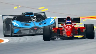 Bugatti Bolide vs Ferrari F1 1992 at Spa