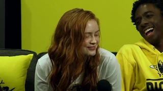 the stranger things cast making fun of sadie sink