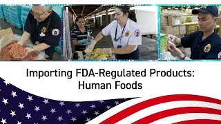 Importación de productos aprobados por la FDA: alimentos para el consumo humano
