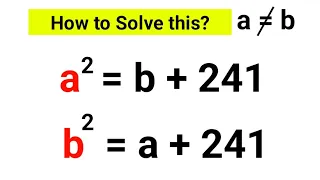 Math Olympiad | Nice Algebra Problem | How to Find the Value of a and b @Alamaths