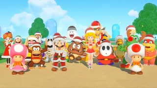 Super Mario Party Christmas Party - All Characters - All Minigames