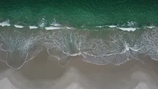 Ledge Beach Waves Drone View