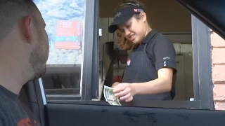 DRIVE THRU WET MONEY PRANK | OmarGoshTV