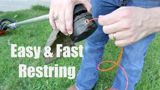 The easy way to restring a trimmer weedeater!